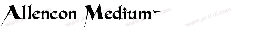 Allencon Medium字体转换 Allencon Medium字体转换